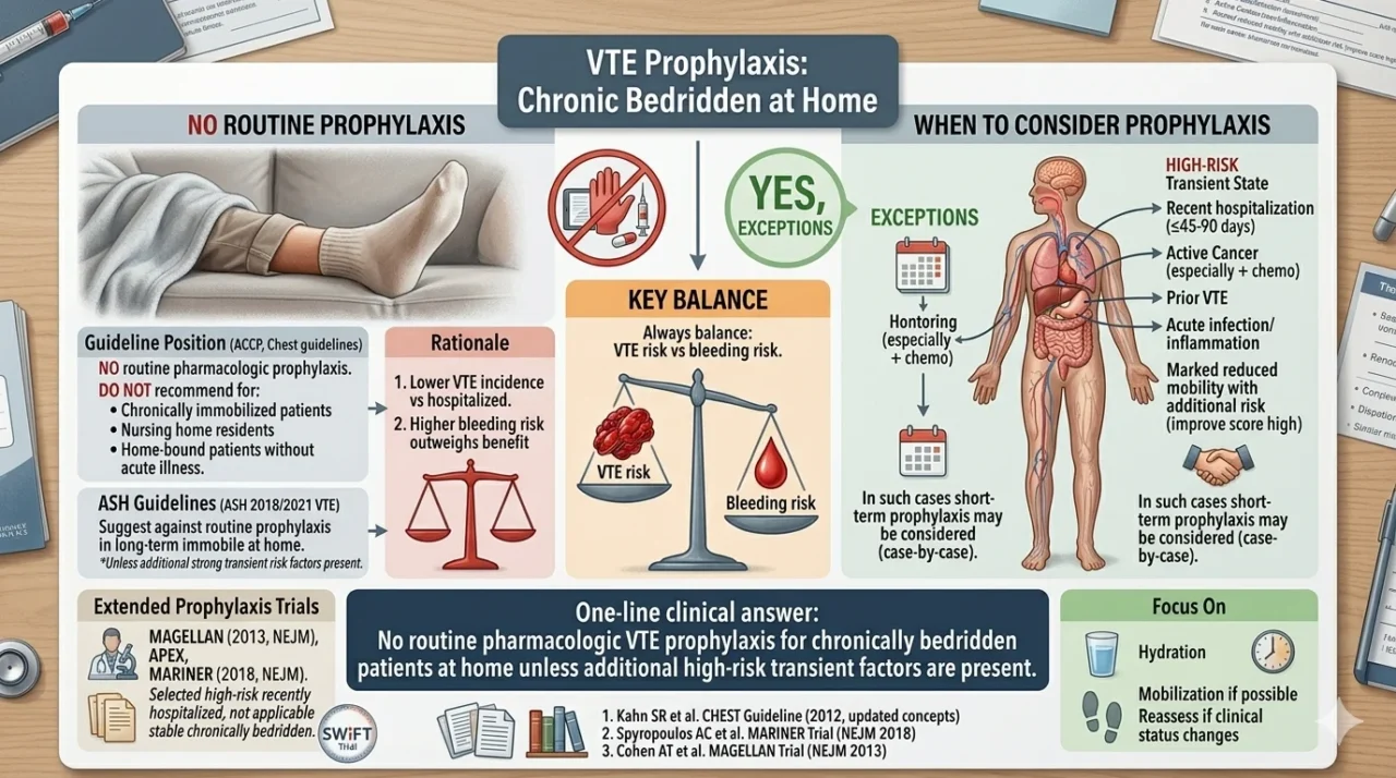 Chokri Ben Lamine: No Routine VTE Prophylaxis for Chronically Bedridden Patients at Home