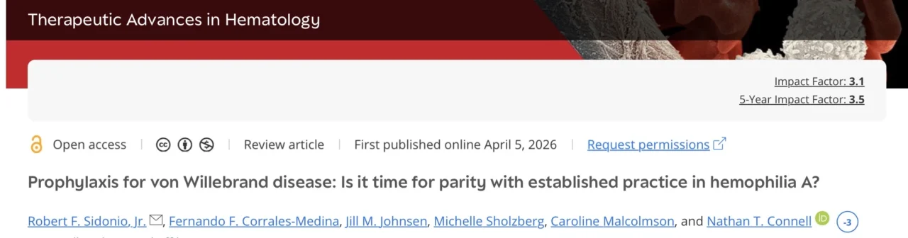 Nathan Connell: Why Prophylaxis in vWD Has Historically Lagged Behind Established Practice in Hemophilia