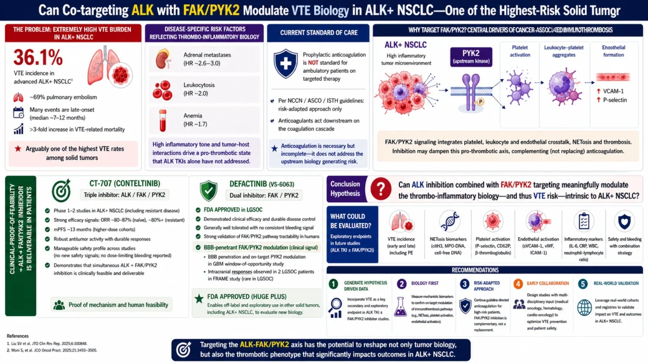 Oliver Maracic: Could Co-Targeting ALK with FAK/PYK2 Help Mitigate the High VTE Burden Seen in ALK with NSCLC