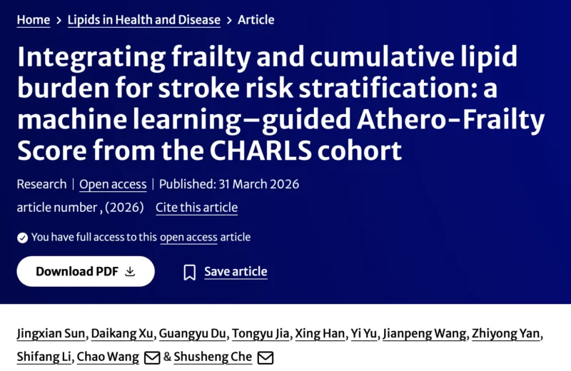 Leonardo Roever: Atherofrailty Score Offers a A Novel Machine Learning Approach to Stroke Risk Stratification