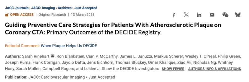Filippo Cademartiri: The DECIDE Registry Tackles a Critical Gap In Cardiovascular Care