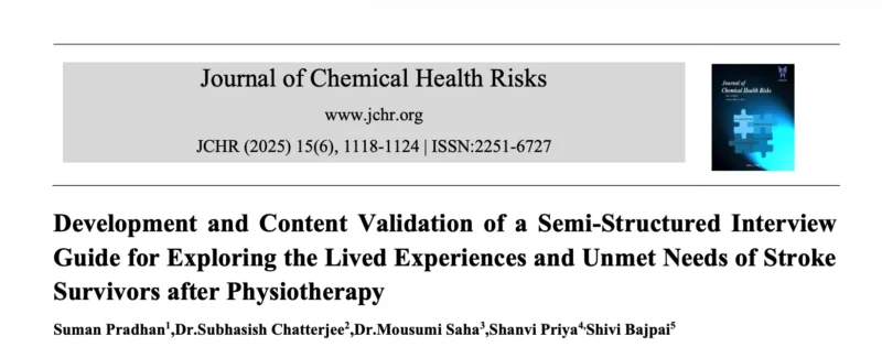 Shanvi Mahi: A Validated Tool to Explore Lived Experiences After Stroke Rehabilitation 1 Shanvi Mahi: A Validated Tool to Explore Lived Experiences After Stroke Rehabilitation