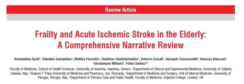 Fotios Barkas: Exploring The Bidirectional Relationship Between Frailty and Stroke