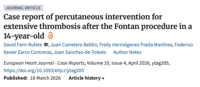 David Ferri: A Fontan Conduit Thrombosis Managed With an Innovative Catheter-Based Thrombectomy