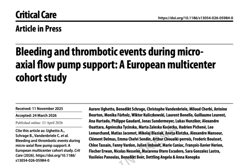 Aurore Ughetto: The Hemocompatibility Burden of Micro-Axial Flow Pump Support 1 Aurore Ughetto: The Hemocompatibility Burden of Micro-Axial Flow Pump Support