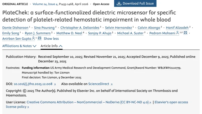 JTH Launches Research Recap Series on PlateChek and the Future of Hemostasis Testing