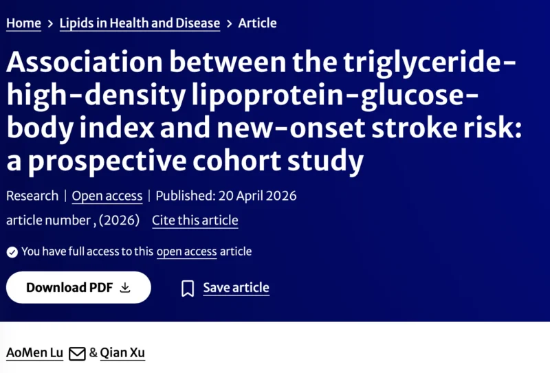 Leonardo Roever: The Emerging Role of the TyHGB Index in Predicting New-Onset Stroke