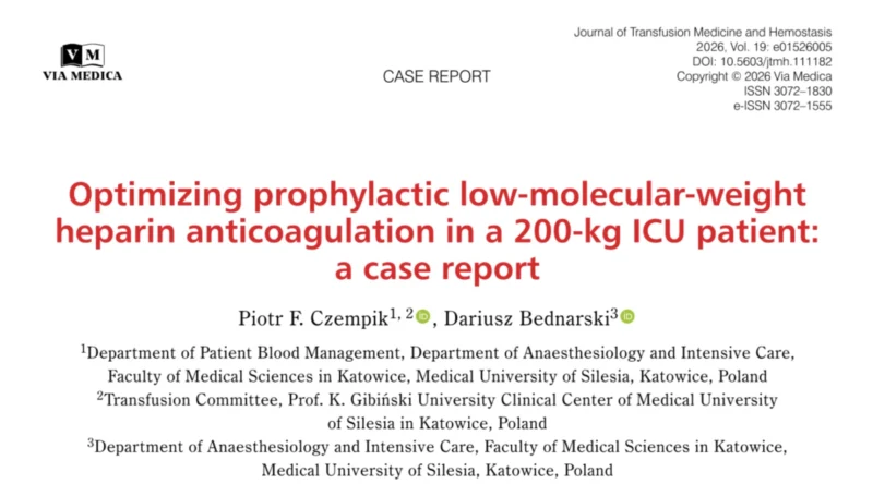 Piotr Czempik: Anti-Xa-Guided Enoxaparin Prophylaxis in Extreme Obesity