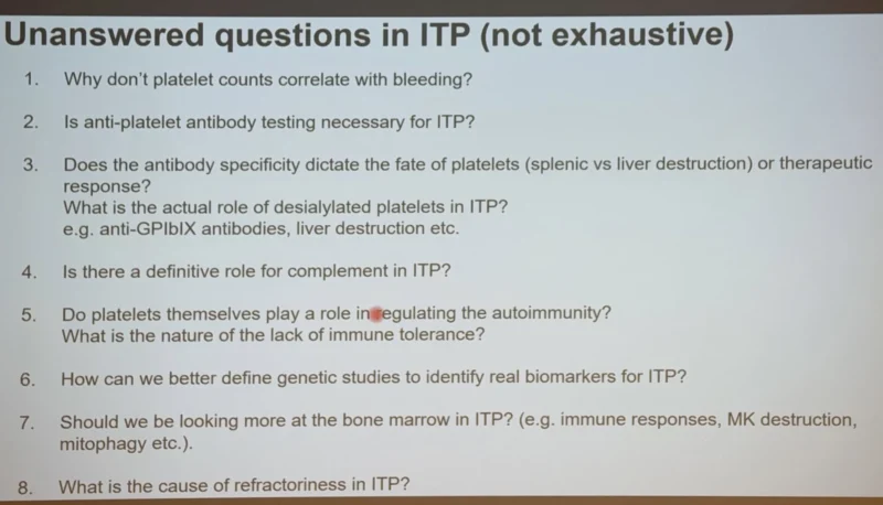 Wolfgang Miesbach: Key Open Questions and Clinical Paradoxes in ITP