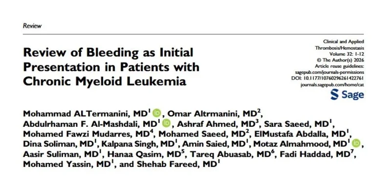 Shehab Mohamed: A Systematic Review on Bleeding as Initial Presentation of CML