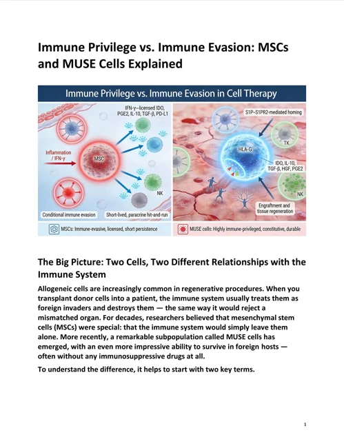 Rowan Paul: Immune Privilege versus Immune Evasion - Why MSCs Are Not What We Thought