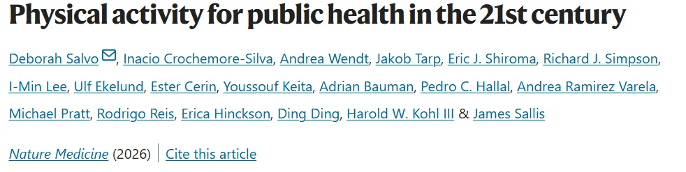 Emmanuele Kouvousis: Physical Inactivity as a Leading Global Health Risk