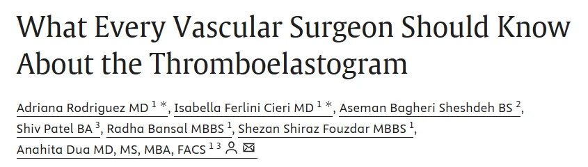 Isabella Cieri: How TEG Is Transforming Vascular Surgery Care 1 Isabella Cieri: How TEG Is Transforming Vascular Surgery Care
