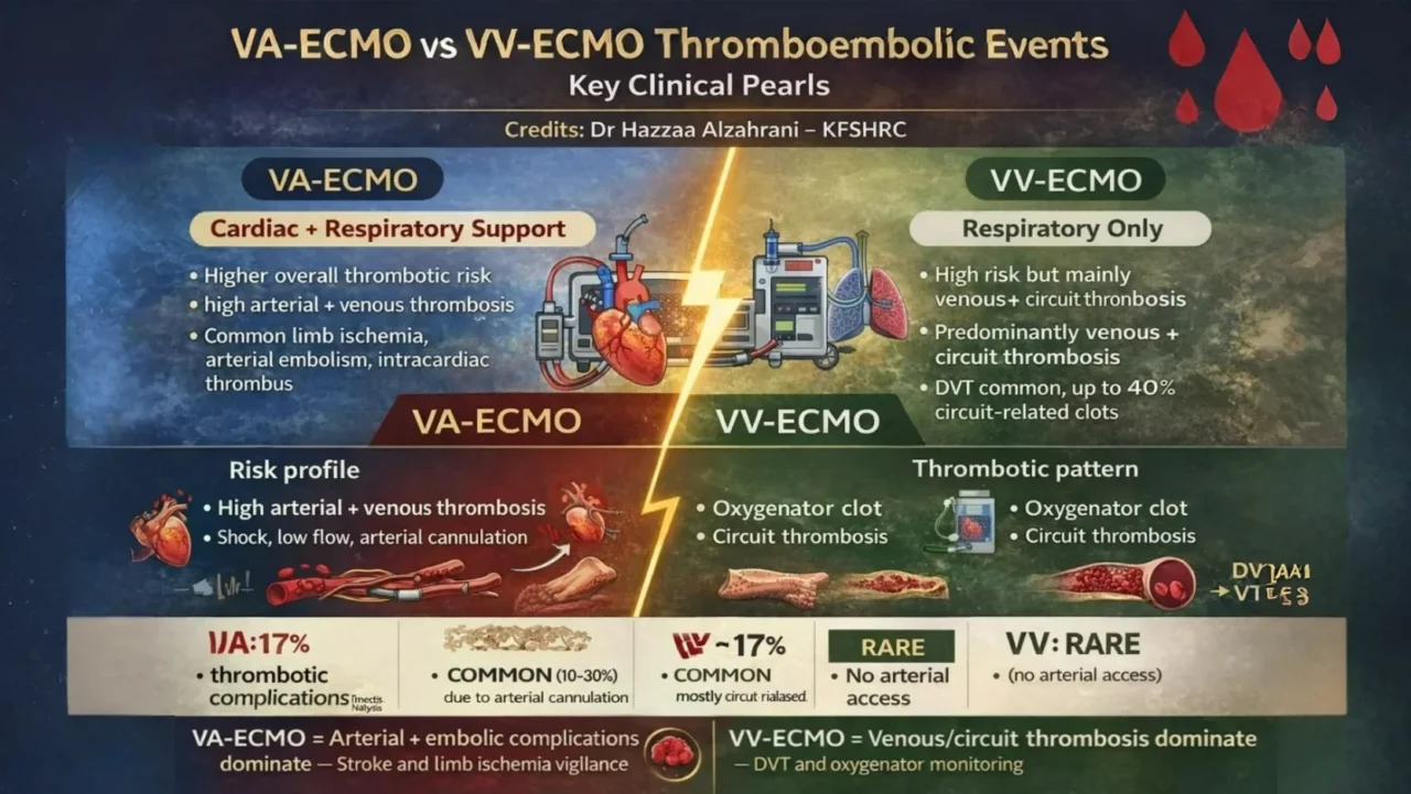 Chokri Ben Lamine: VA-ECMO vs VV-ECMO Thromboembolic Events – Key Clinical Pearls