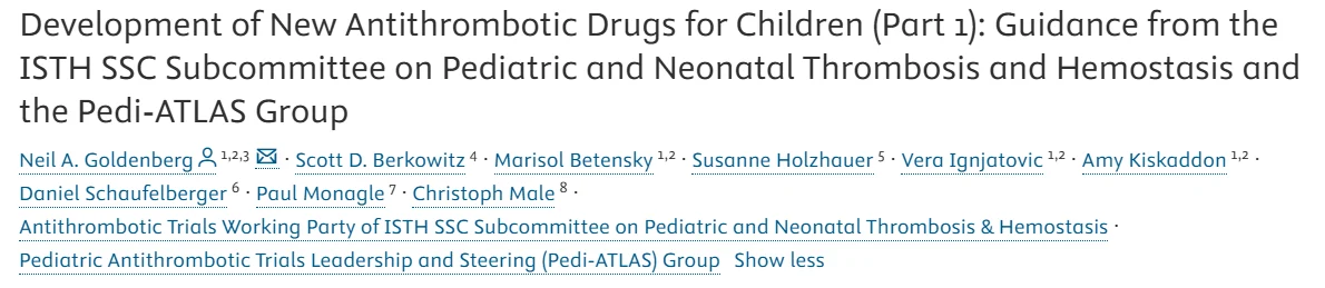 Flora Peyvandi: Key Guidance from ISTH on Pediatric Antithrombotic Therapies