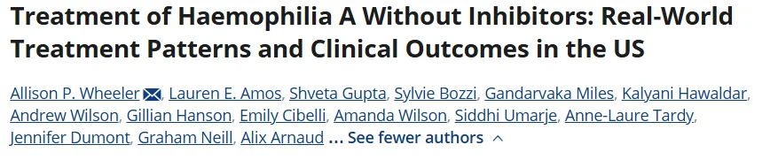 Muriel De Vos: Real-World Outcomes in Haemophilia A Without Inhibitors in the United States