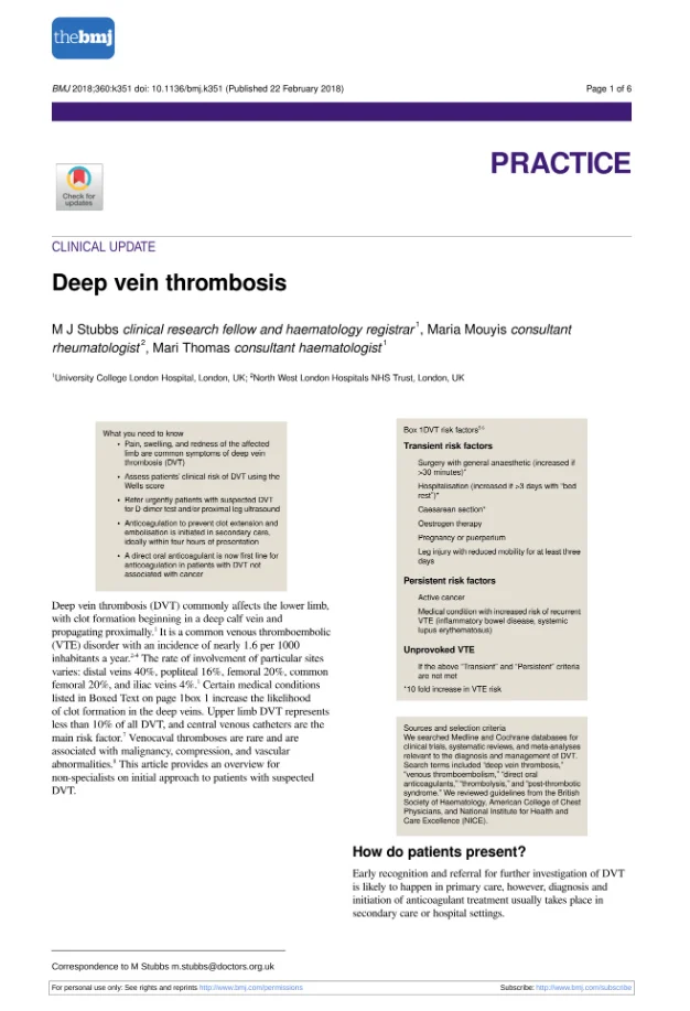 Navya Sree: Breaking Down DVT From Theory to Practice
