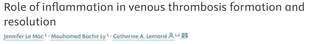 Jennifer Le Mac: How the Immune System Shapes Venous Thrombosis