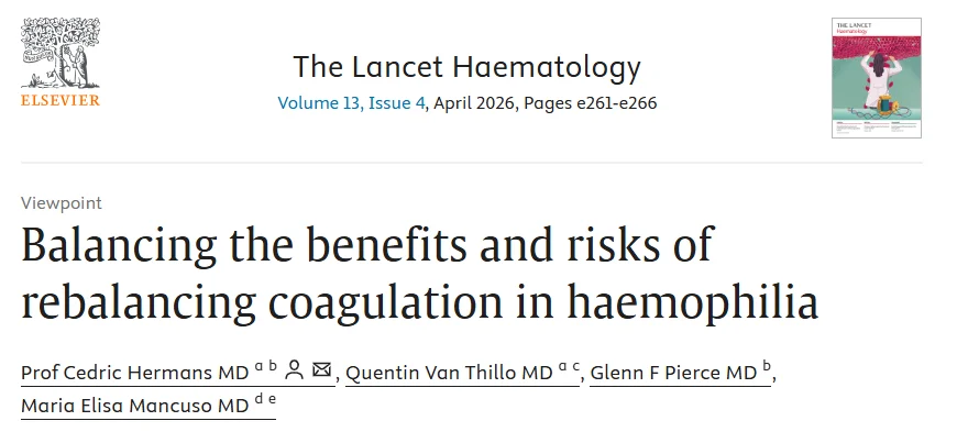 Cedric Hermans: A New Viewpoint on Rebalancing Coagulation in Haemophilia