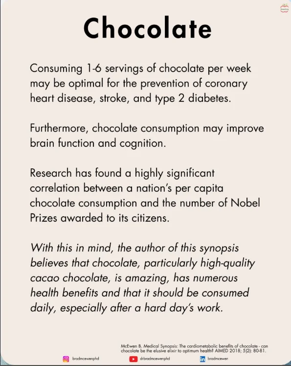 Brad McEwen: Dark Chocolate and Cardiometabolic Health 1 Brad McEwen: Dark Chocolate and Cardiometabolic Health