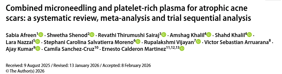 Stephani Carolina Salvatierra Moreno: Our Study on Microneedling and PRP Has Been Published