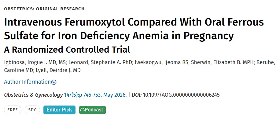Melissa Hollo: Intravenous Iron Shows Better Results Than Oral Iron in Pregnancy