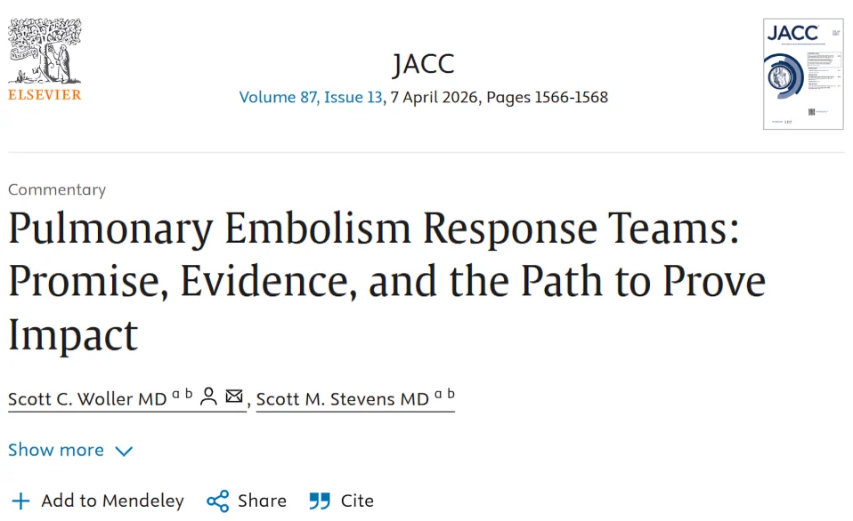 Scott Woller: ACC/AHA Guidelines and the Role of Pulmonary Embolism Response Teams