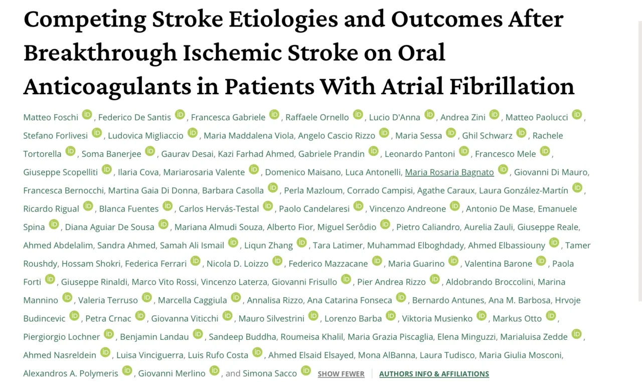Matteo Foschi: ASPERA-R Study Reveals Competing Causes Of Breakthrough Stroke On Anticoagulation
