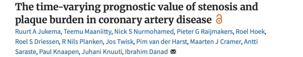 Filippo Cademartiri: Plaque Burden Is the Dominant Determinant of Long-Term Coronary Risk Beyond Stenosis