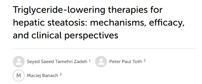 Maciej Banach: Emerging Triglyceride Targeted Therapies in MASLD and Liver Disease
