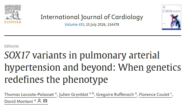 David Montani: SOX17 Variants and Their Broader Impact in Pulmonary Arterial Hypertension