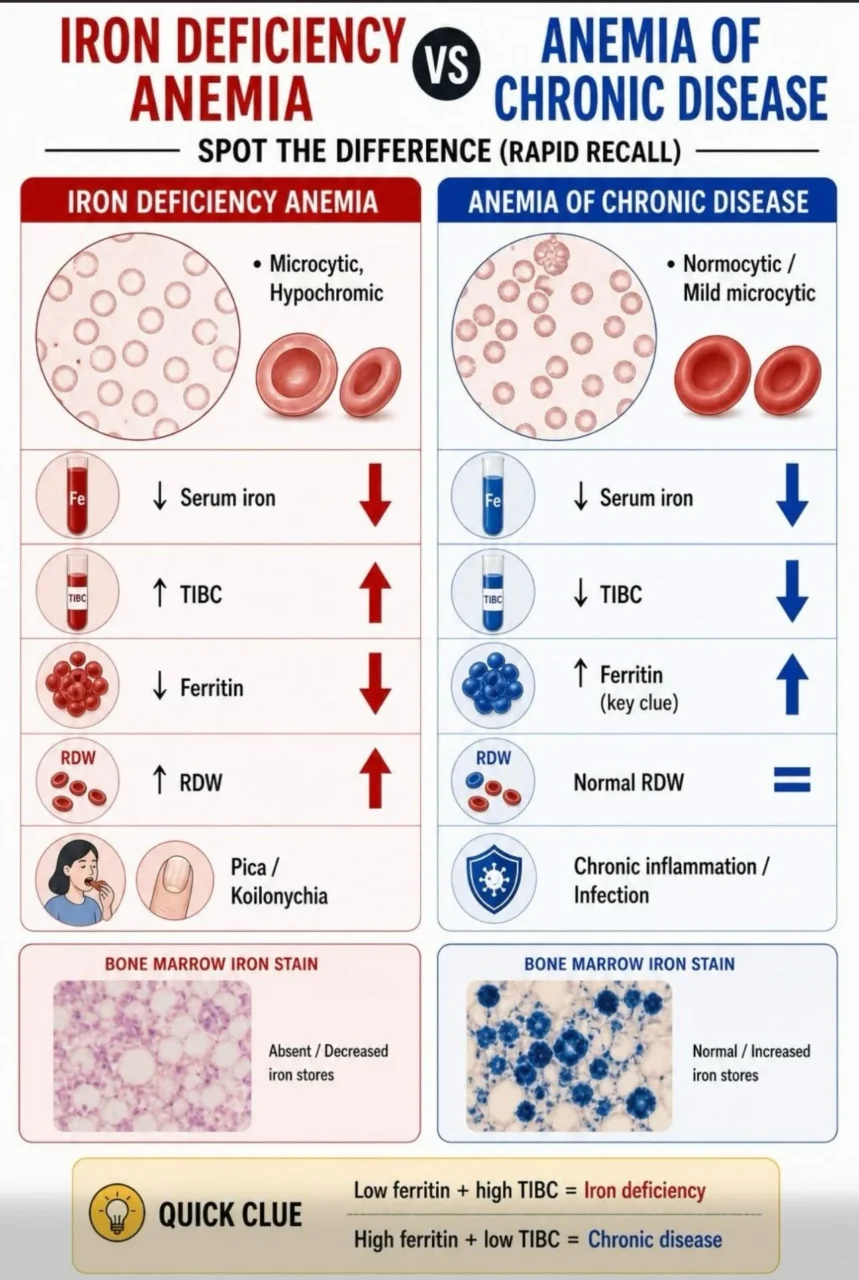 Samwel Mikaye: Understanding the Distinction Between Iron Deficiency Anemia and Anemia of Chronic Disease