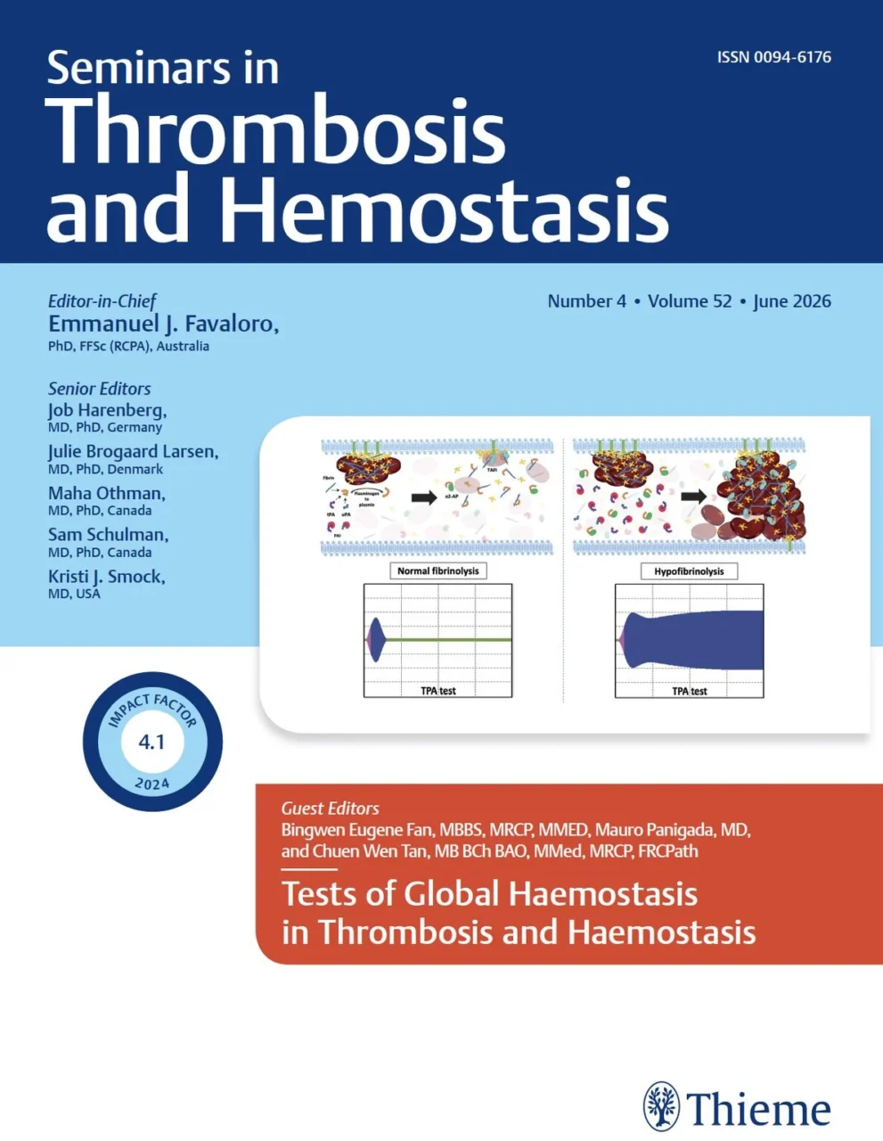 Emmanuel J. Favaloro: Highlights of Global Haemostasis Testing in the Latest Issue