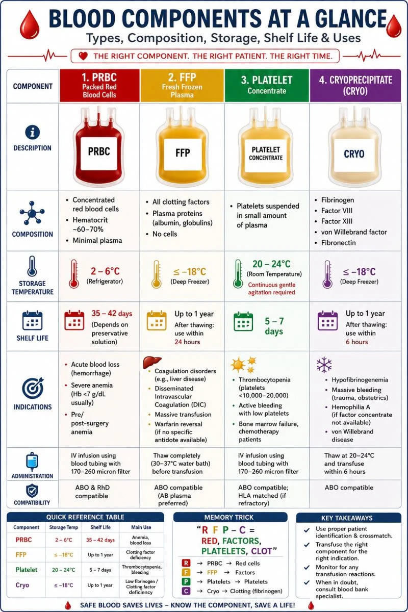 Muhammad Usman: A Practical Overview of Major Blood Components and Their Clinical Use
