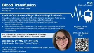 Selma Turkovic: Blood Transfusion Education and Discussion Group Webinar N62