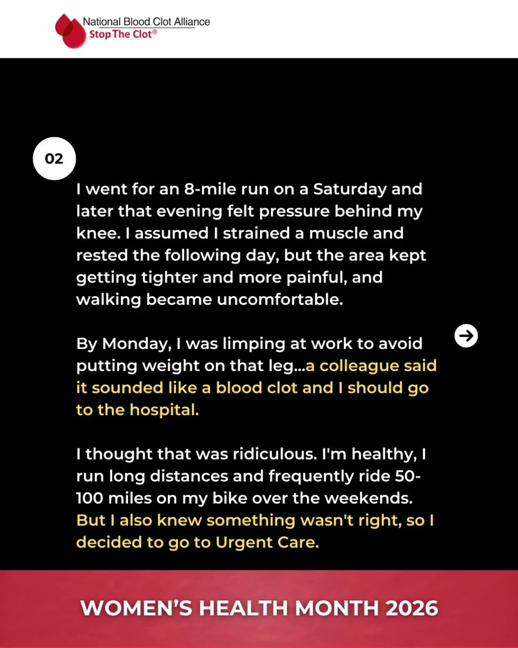 The Minute That Saved a Life - Elle’s Battle with a Dismissed Blood Clot - National Blood Clot Alliance 1 National Blood Clot Alliance