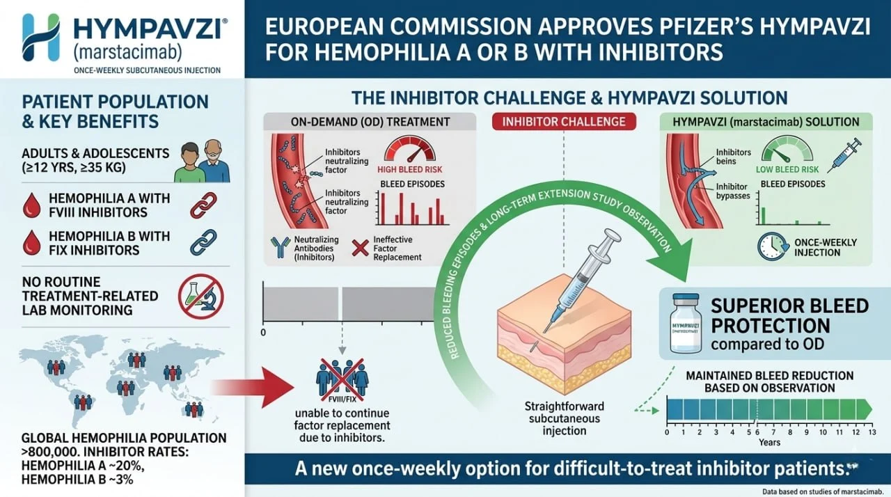 Kishanlal Munshi: EC Approves Pfizer’s HYMPAVZI for Hemophilia A and B With Inhibitors