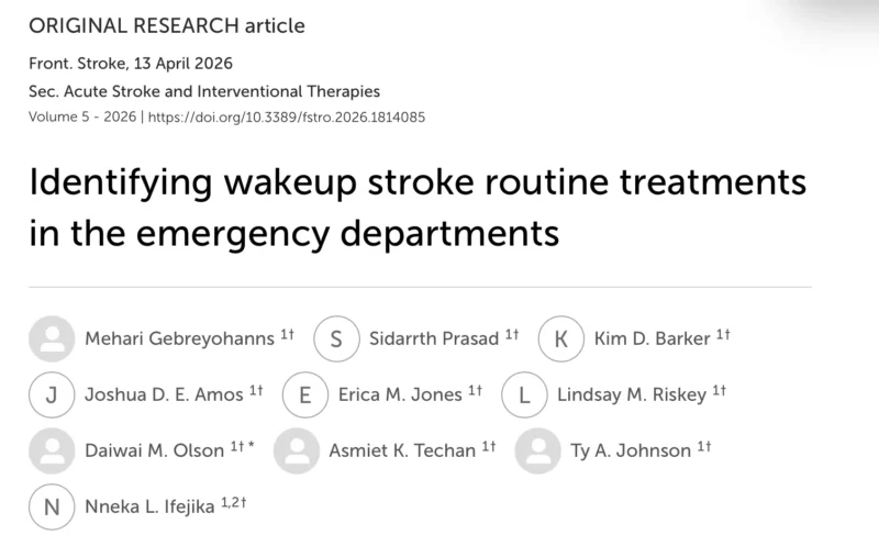 Wolde Hailu Demissie: Moving Beyond the 4.5-Hour Window in Wake-Up Stroke