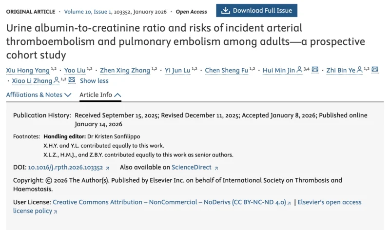 Could Albuminuria Be an Overlooked Marker of Thrombotic Risk? - RPTH Journal