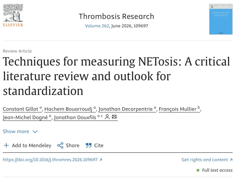 Jonathan Douxfils: A Critical Review of NETosis Measurement Methods and the Need for Standardization