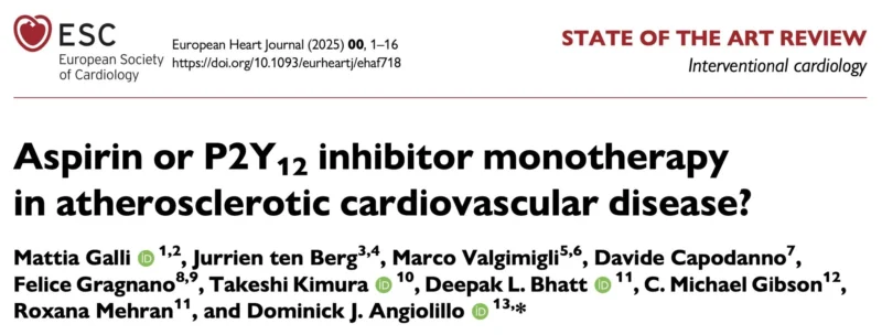 Mattia Galli: Is Clopidogrel Superior to Aspirin for Secondary Prevention in CCS?