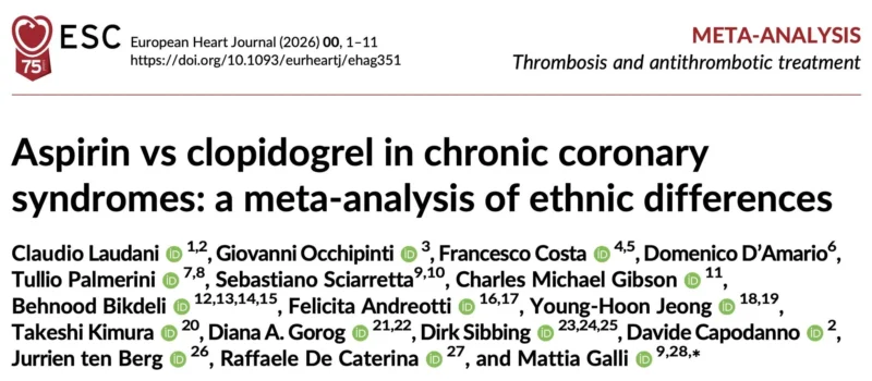 Mattia Galli: Is Clopidogrel Superior to Aspirin for Secondary Prevention in CCS?