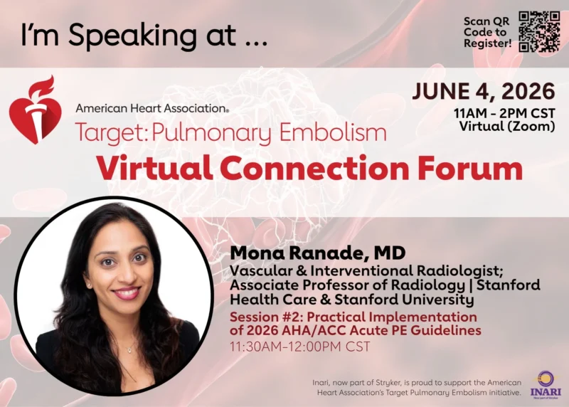 Mona Ranade: Joining Experts to Advance Acute Pulmonary Embolism Care at the PE Virtual Connection Forum