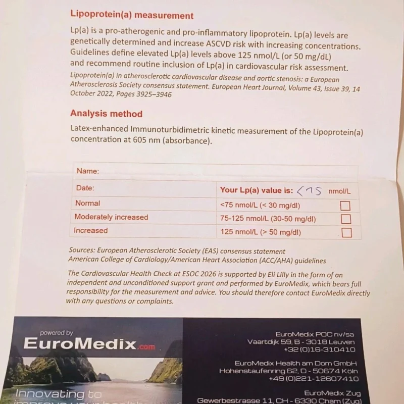Anna Gardin: Incredible Initiative to Measure Clinician's Own Lp(a) On The Spot at ESOC 2026
