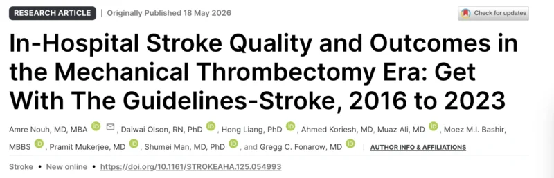 Ahmed Koriesh: Persistent Delays, Higher Mortality, and Opportunities for Improvement for In-Hospital Stroke