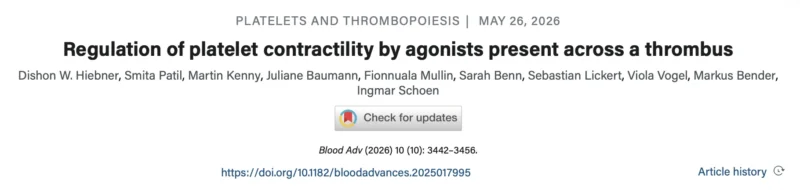 Ingmar Schön: Our paper on Thrombin-Driven Regulation of Platelet Contractility Is Now Live 1 Ingmar Schön: Our paper on Thrombin-Driven Regulation of Platelet Contractility Is Now Live