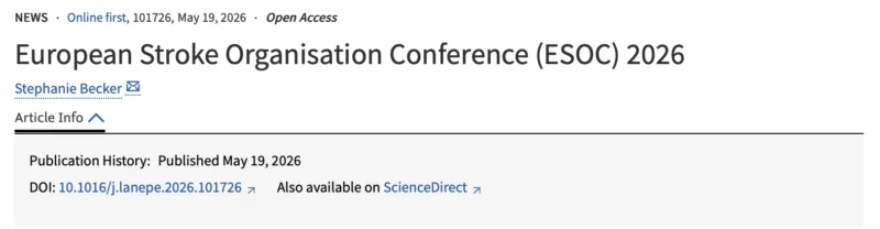 Stephanie Becker: ESOC 2026 Highlights Are Now Live in The Lancet Regional Health - Europe 1 Stephanie Becker: ESOC 2026 Highlights Are Now Live in The Lancet Regional Health - Europe