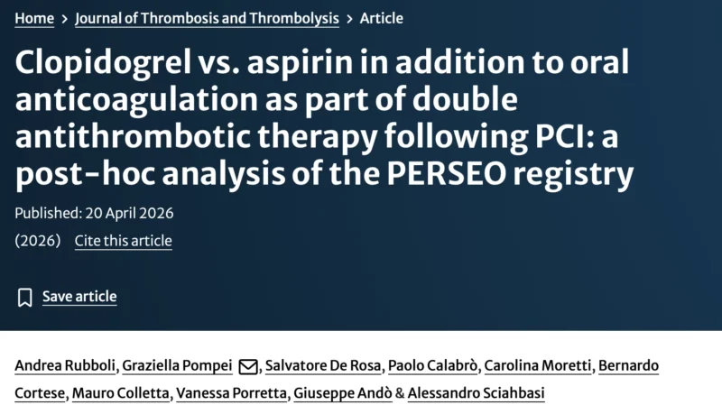 Graziella Pompei: Is Aspirin Still a Valid Alternative to Clopidogrel in PCI with DES Implantation? 1 Graziella Pompei: Is Aspirin Still a Valid Alternative to Clopidogrel in PCI with DES Implantation?