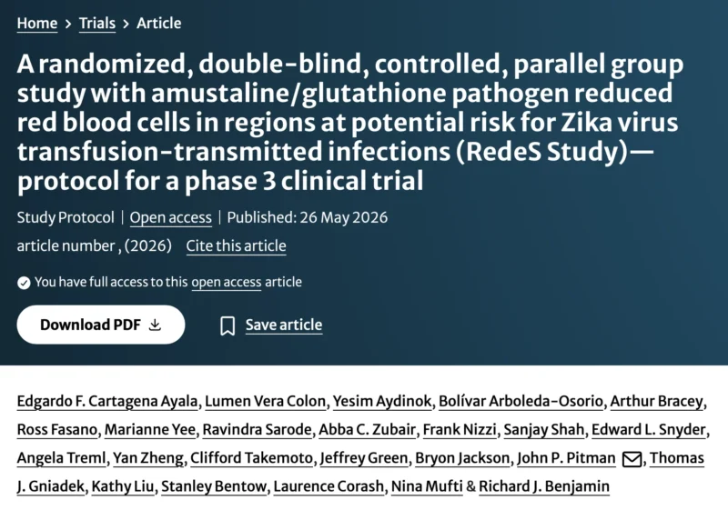 Richard Benjamin: RedeS Phase III Trial Reaches Major Milestone in Advancing Pathogen-Reduced RBCs for Transfusion