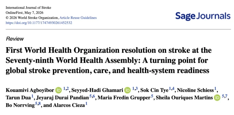 Catherine Moran: Important Step Forward as 1st WHO Resolution on Stroke Gets Adopted at WHA79